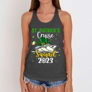 St Patrick's Day Cruise Squad Group Family Matching Women's Knotted Racerback Tank