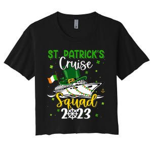 St Patrick's Day Cruise Squad Group Family Matching Women's Crop Top Tee