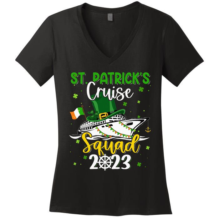 St Patrick's Day Cruise Squad Group Family Matching Women's V-Neck T-Shirt