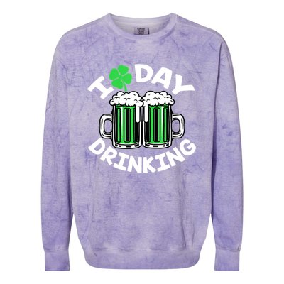 St Patricks Day I Love Day Drinking Funny Gifts Beer Lover Colorblast Crewneck Sweatshirt