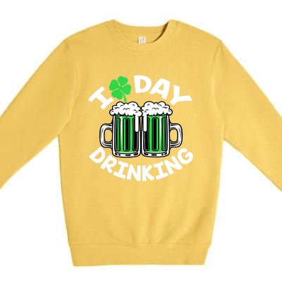 St Patricks Day I Love Day Drinking Funny Gifts Beer Lover Premium Crewneck Sweatshirt