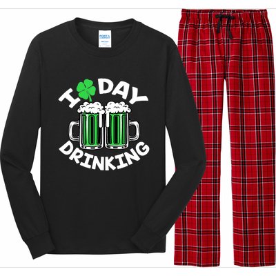 St Patricks Day I Love Day Drinking Funny Gifts Beer Lover Long Sleeve Pajama Set