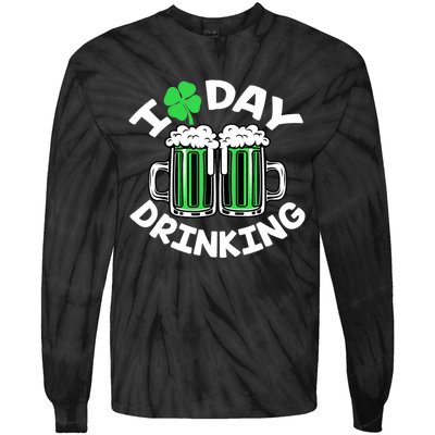 St Patricks Day I Love Day Drinking Funny Gifts Beer Lover Tie-Dye Long Sleeve Shirt