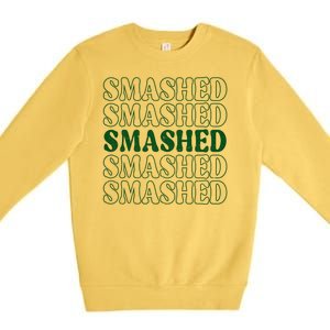 Smashed Party Drunk Retro Premium Crewneck Sweatshirt