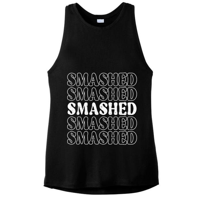 Smashed Party Drunk Retro Ladies PosiCharge Tri-Blend Wicking Tank