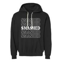 Smashed Party Drunk Retro Garment-Dyed Fleece Hoodie