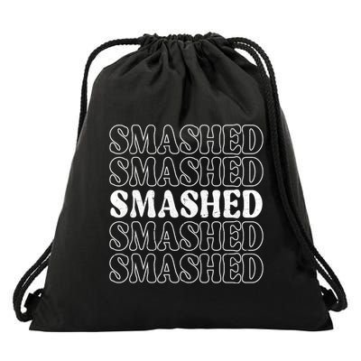 Smashed Party Drunk Retro Drawstring Bag