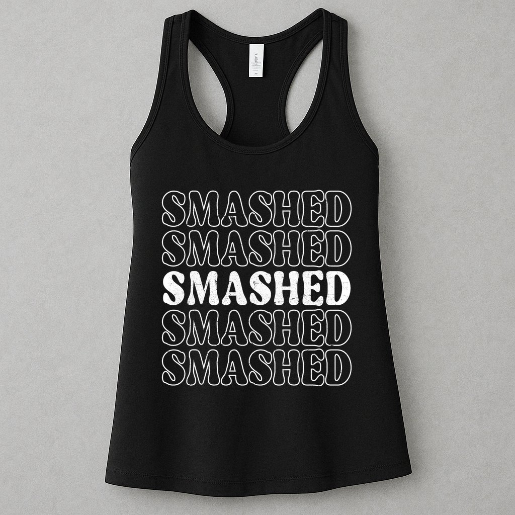 Smashed Party Drunk Retro Womens Tank Top