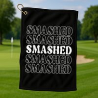 Smashed Party Drunk Retro Golf Towel