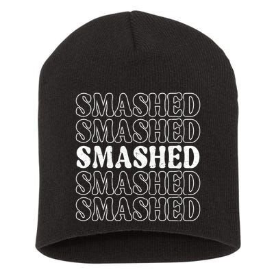 Smashed Party Drunk Retro Short Acrylic Beanie