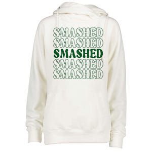 Smashed Party Drunk Retro Womens Funnel Neck Pullover Hood