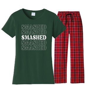 Smashed Party Drunk Retro Women's Flannel Pajama Set