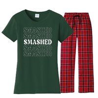 Smashed Party Drunk Retro Women's Flannel Pajama Set