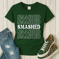 Smashed Party Drunk Retro Womens T-Shirt
