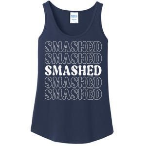 Smashed Party Drunk Retro Ladies Essential Tank