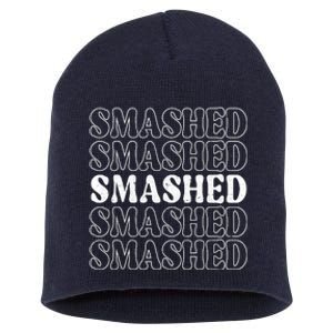 Smashed Party Drunk Retro Short Acrylic Beanie