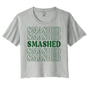 Smashed Party Drunk Retro Women's Crop Top Tee