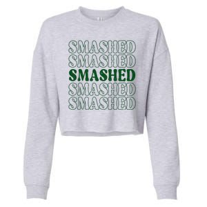 Smashed Party Drunk Retro Cropped Pullover Crew