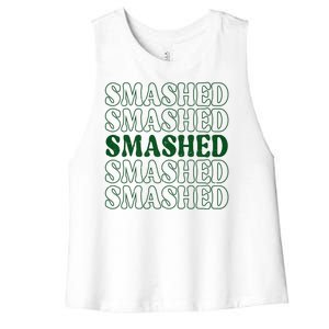 Smashed Party Drunk Retro Women's Racerback Cropped Tank