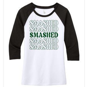 Smashed Party Drunk Retro Women's Tri-Blend 3/4-Sleeve Raglan Shirt