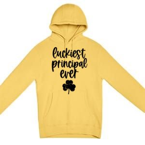 St Patricks Day Clover Shamrock Funny Principal Of School Cool Gift Premium Pullover Hoodie