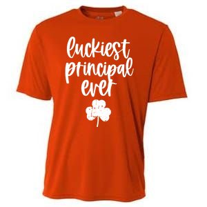 St Patricks Day Clover Shamrock Funny Principal Of School Cool Gift Cooling Performance Crew T-Shirt