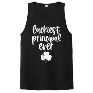 St Patricks Day Clover Shamrock Funny Principal Of School Cool Gift PosiCharge Competitor Tank