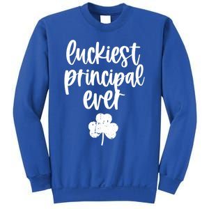 St Patricks Day Clover Shamrock Funny Principal Of School Cool Gift Sweatshirt