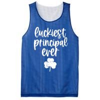 St Patricks Day Clover Shamrock Funny Principal Of School Cool Gift Mesh Reversible Basketball Jersey Tank