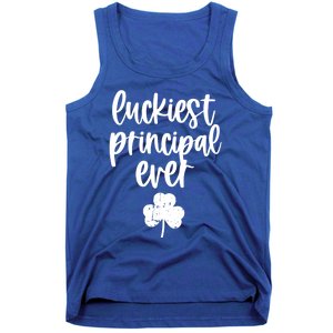 St Patricks Day Clover Shamrock Funny Principal Of School Cool Gift Tank Top