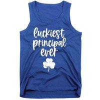 St Patricks Day Clover Shamrock Funny Principal Of School Cool Gift Tank Top