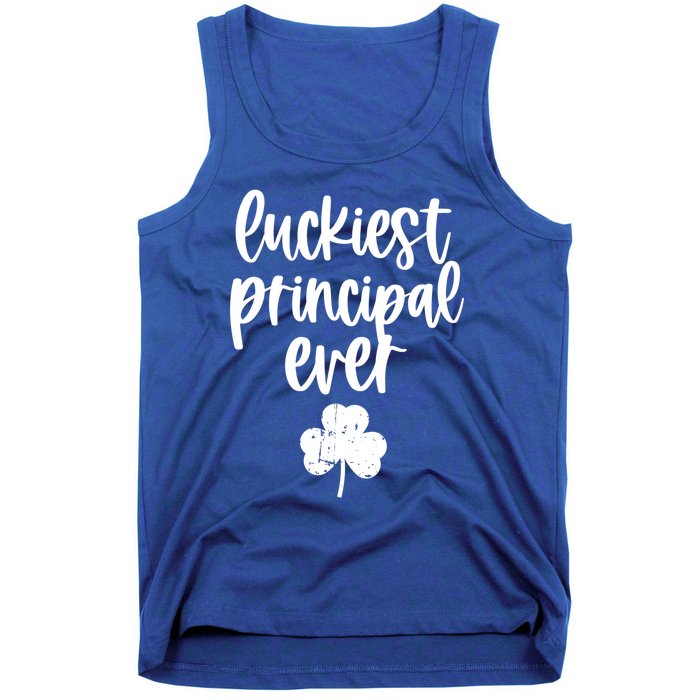 St Patricks Day Clover Shamrock Funny Principal Of School Cool Gift Tank Top