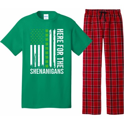 St Patricks Day Here For The Shenanigans St Patricks Day Pajama Set