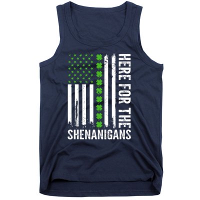 St Patricks Day Here For The Shenanigans St Patricks Day Tank Top