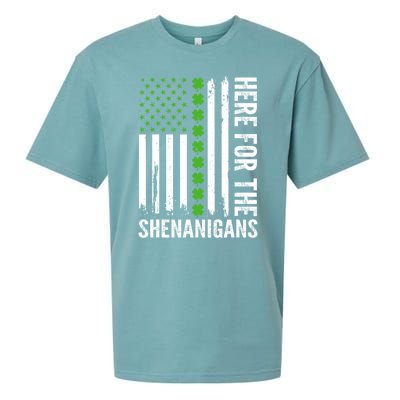 St Patricks Day Here For The Shenanigans St Patricks Day Sueded Cloud Jersey T-Shirt