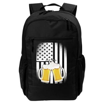 St. Patricks Day Beer Shamrock American Flag Backpack