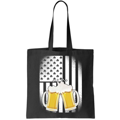 St. Patricks Day Beer Shamrock American Flag Bag