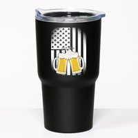 St. Patricks Day Beer Shamrock American Flag Tumbler