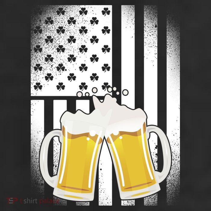 St. Patricks Day Beer Shamrock American Flag 25L Jumbo Tote