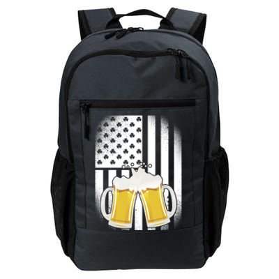 St. Patricks Day Beer Shamrock American Flag Daily Commute Backpack