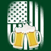 St. Patricks Day Beer Shamrock American Flag Sustainable Beanie
