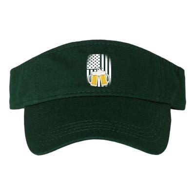 St. Patricks Day Beer Shamrock American Flag Visor