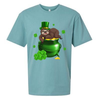 Saint Patrick's Day Gift For Sloth Lovers Women Sueded Cloud Jersey T-Shirt