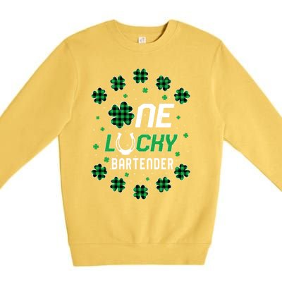 St Patricks Day Prek Kinder One Lucky Bartender Meaningful Gift Premium Crewneck Sweatshirt