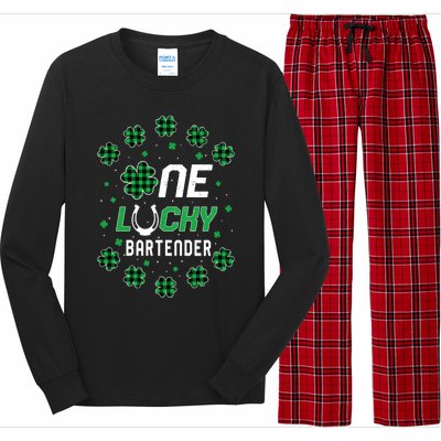 St Patricks Day Prek Kinder One Lucky Bartender Meaningful Gift Long Sleeve Pajama Set