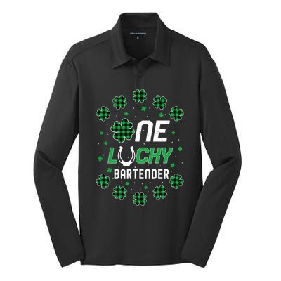 St Patricks Day Prek Kinder One Lucky Bartender Meaningful Gift Silk Touch Performance Long Sleeve Polo