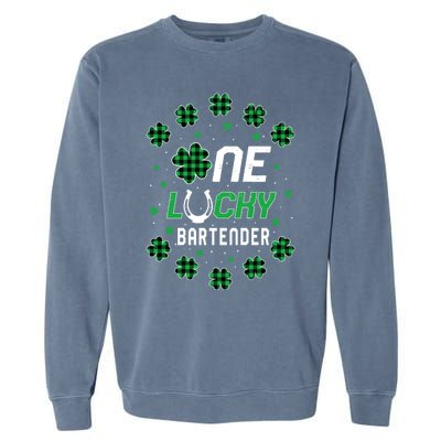 St Patricks Day Prek Kinder One Lucky Bartender Meaningful Gift Garment-Dyed Sweatshirt