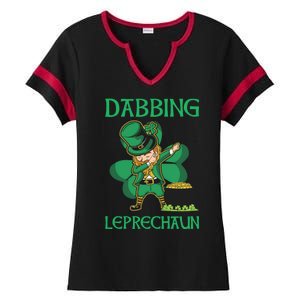 St Patricks Day Dabbing Leprechaun Boys Girls Men Ladies Halftime Notch Neck Tee