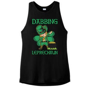 St Patricks Day Dabbing Leprechaun Boys Girls Men Ladies PosiCharge Tri-Blend Wicking Tank