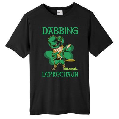 St Patricks Day Dabbing Leprechaun Boys Girls Men Tall Fusion ChromaSoft Performance T-Shirt